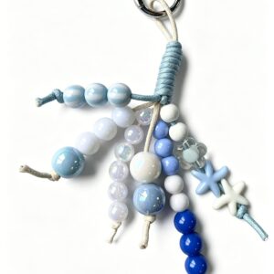 Custom Beaded Bag Charm Wholesale with MOQ 100 custom logo and retail packaging options