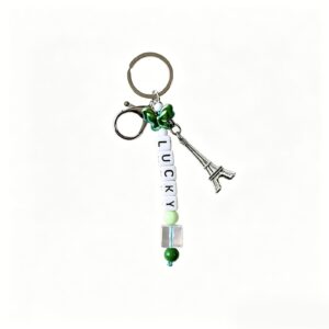 Custom Beaded Keychain Wholesale with MOQ 100 custom logo and retail packaging options
