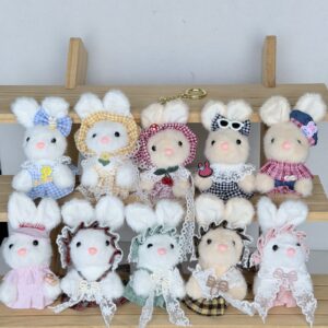 Custom Plush Bag Charm Wholesale with MOQ 100 custom logo and retail packaging options