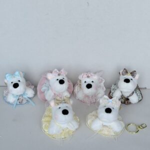 Custom Plush Bag Charm Wholesale with MOQ 100 custom logo and retail packaging options