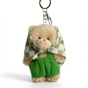 Custom Plush Keychain Wholesale with MOQ 100 custom logo and retail packaging options