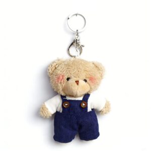 Custom Plush Keychain Wholesale with MOQ 100 custom logo and retail packaging options