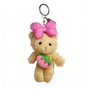Custom Plush Keychain Wholesale with MOQ 100 custom logo and retail packaging options