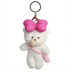 Custom Plush Keychain Wholesale with MOQ 100 custom logo and retail packaging options