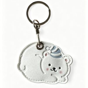 Custom PU Leather Keychain Wholesale with MOQ 100 custom logo and retail packaging options