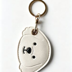 Custom PU Leather Keychain Wholesale with MOQ 100 custom logo and retail packaging options