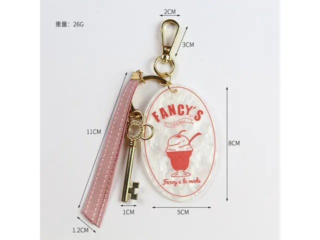 Acrylic keychains wholesale with custom artwork and clear charm options