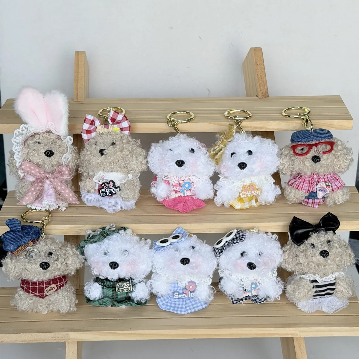 custom plush bag charms manufacturer hero image for B2B custom accessory production