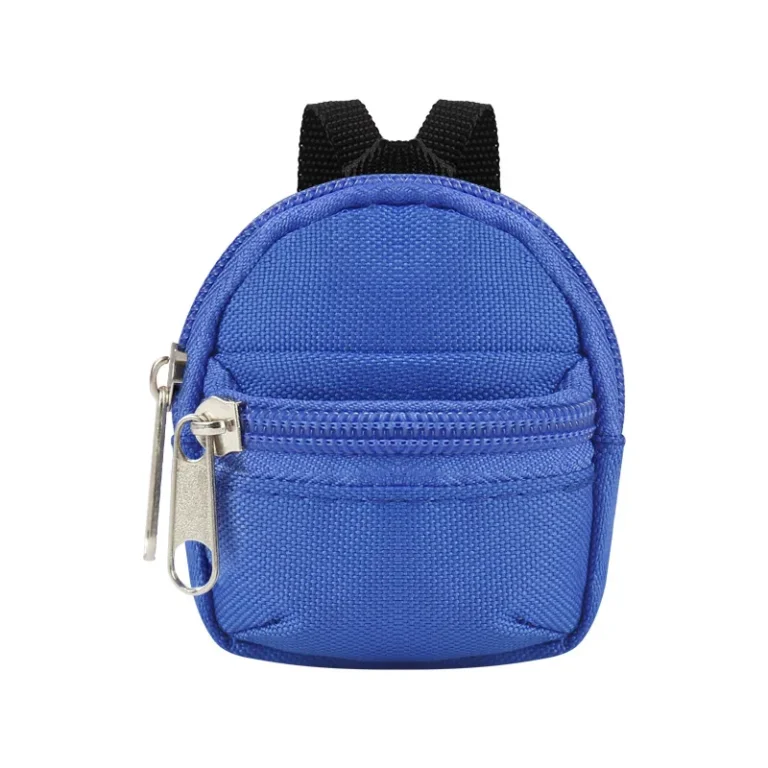 Blue mini backpack zip pouch