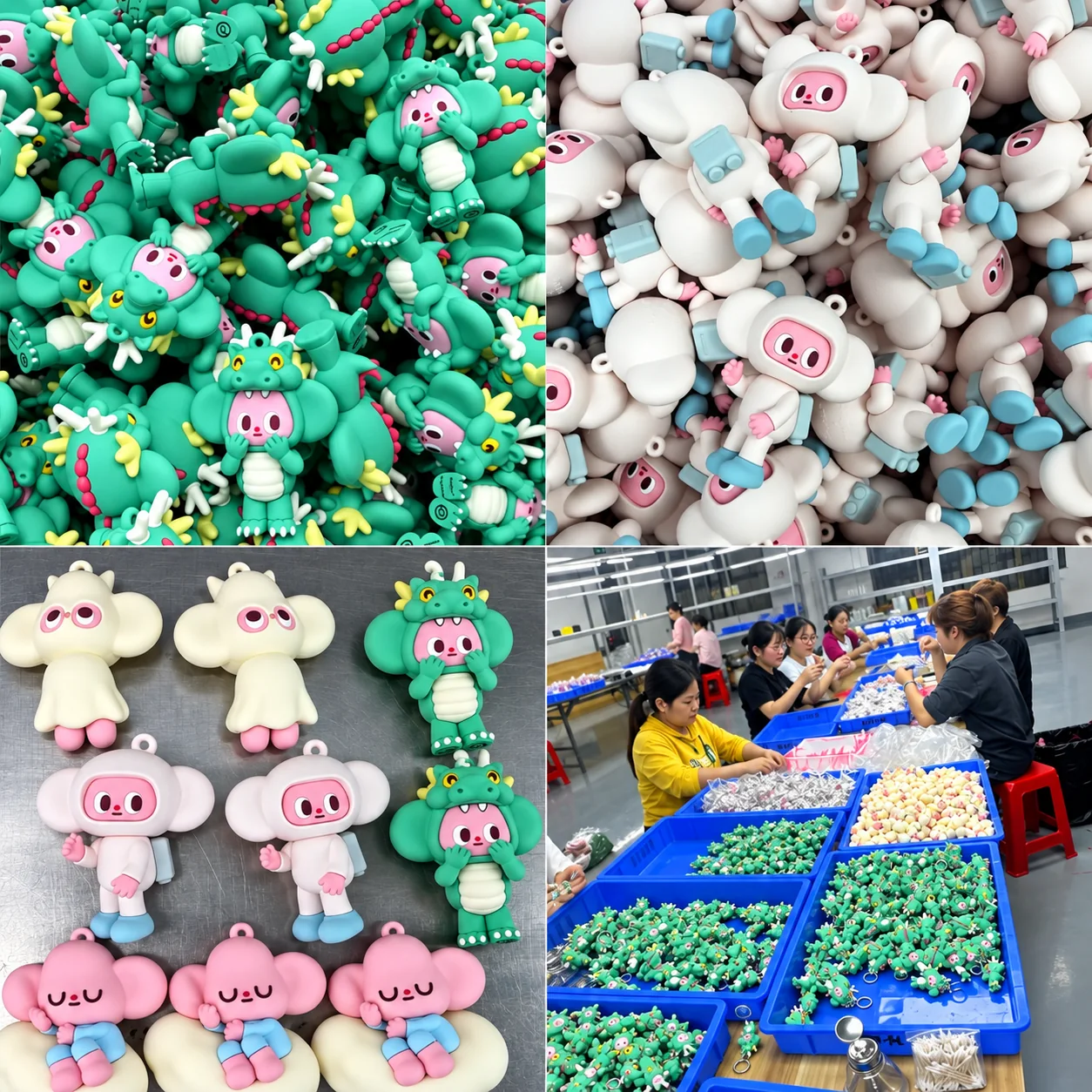 Bulk PVC accessory samples and factory production examples