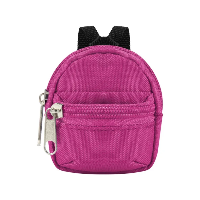 Fuchsia mini backpack zip pouch