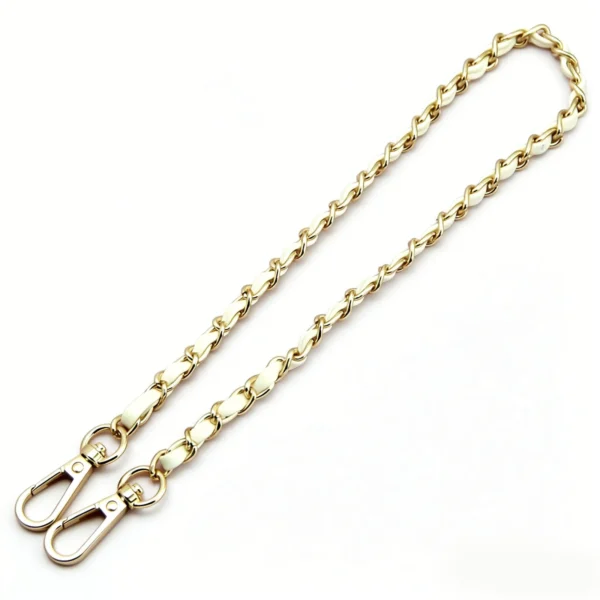 Gold-tone chain strap with a clip at each end
