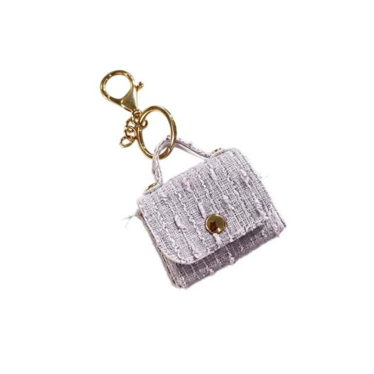 Lavender textured mini handbag charm
