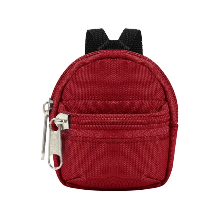 Red mini backpack zip pouch