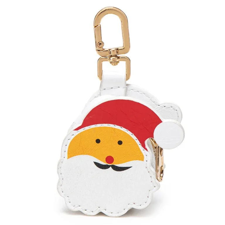 Santa-face coin purse keychain
