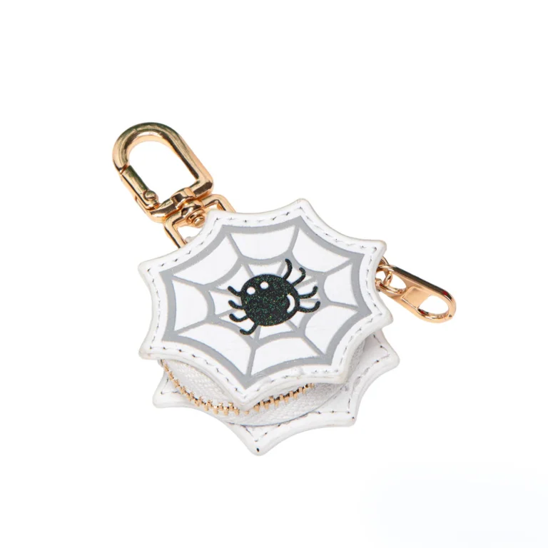 Spider-web coin purse keychain