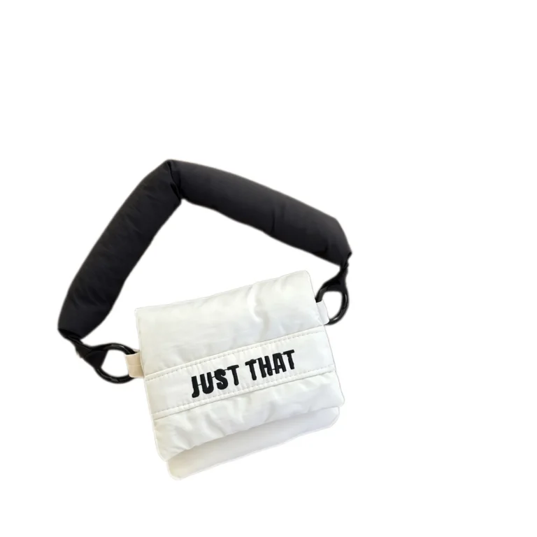White padded mini shoulder pouch