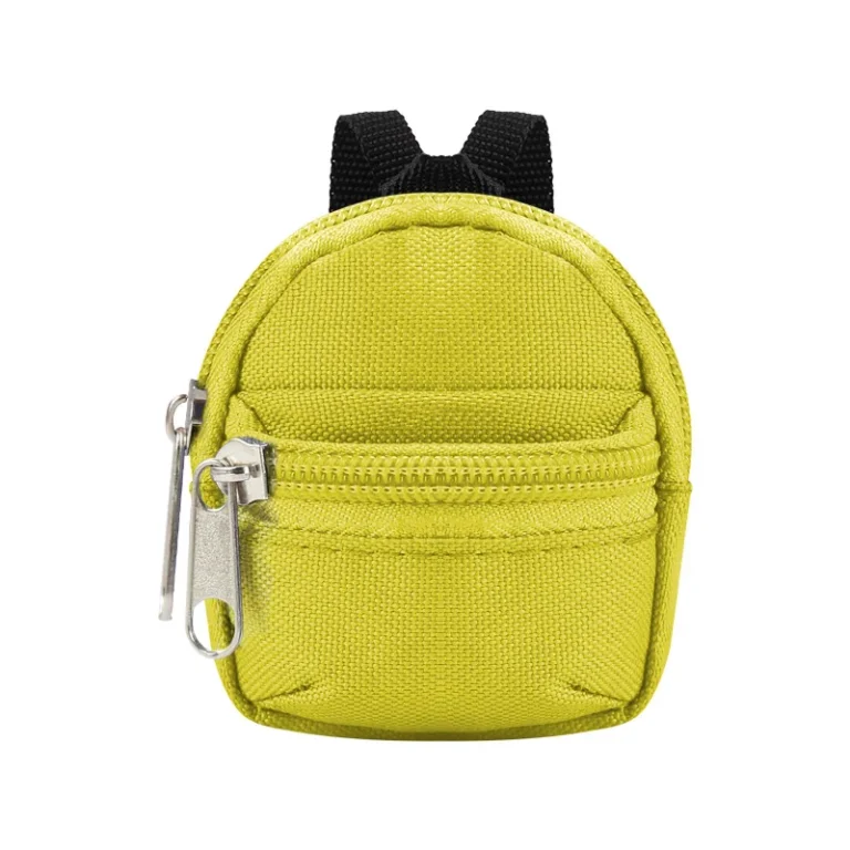 Yellow mini backpack zip pouch